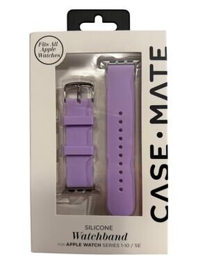 Case-Mate Apple Watch Band Purple Lavender Silicone Series 1-10 SE All Sizes
